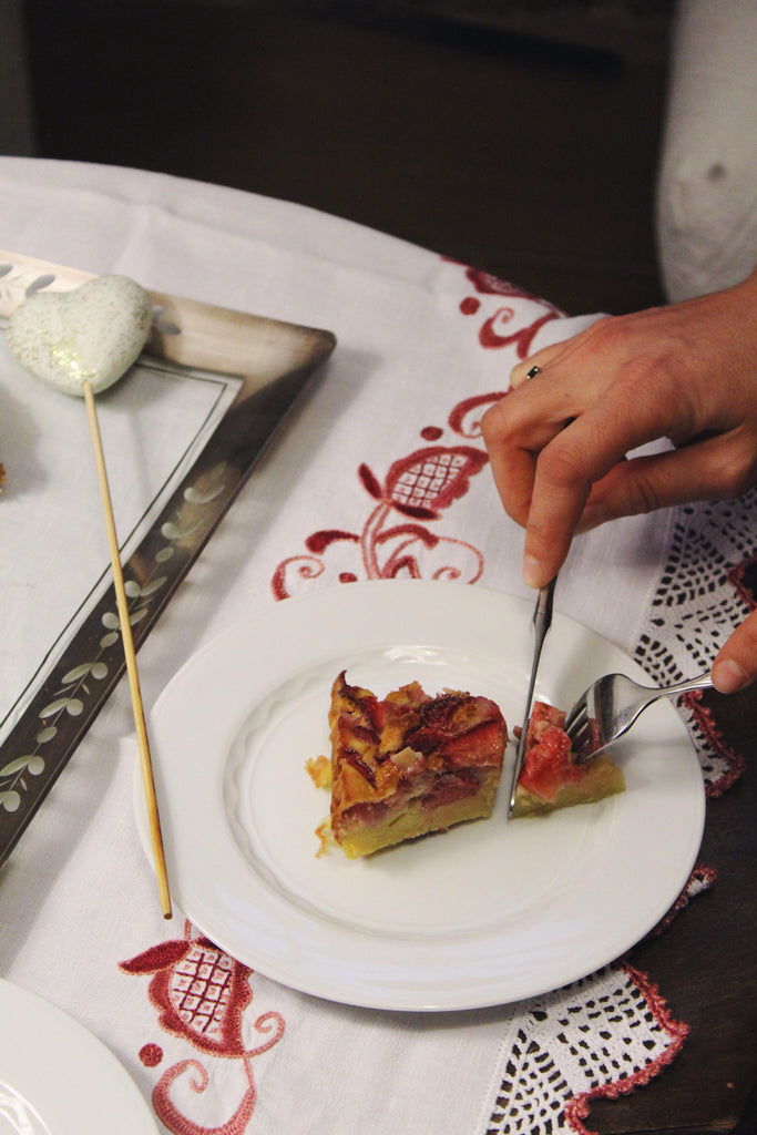 Clafouti de morango com Licor Beirão
