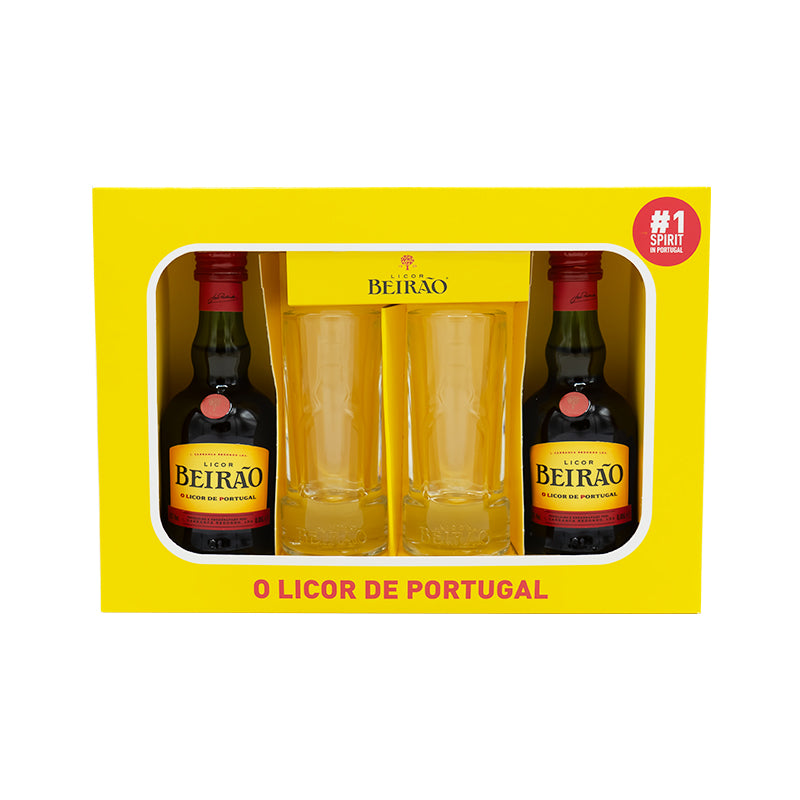 Licor Beirão Miniatures + Shot Glasses